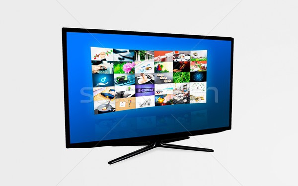 Szélesvásznú nagyfelbontású tv képernyő videó galéria Stock fotó © simpson33