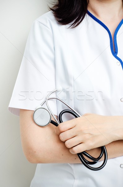 Arzt halten Stethoskop Frau professionelle Test Stock foto © simpson33