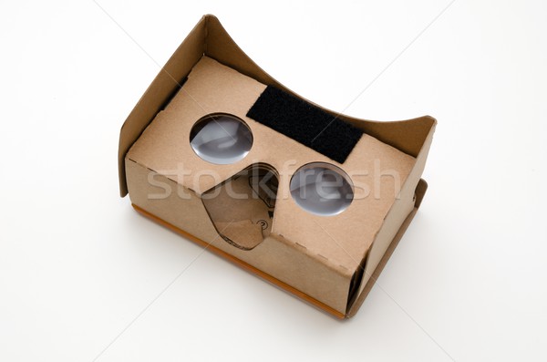 Virtual reality cardboard glasses. Easy way to watch movies in 3 Stock photo © simpson33