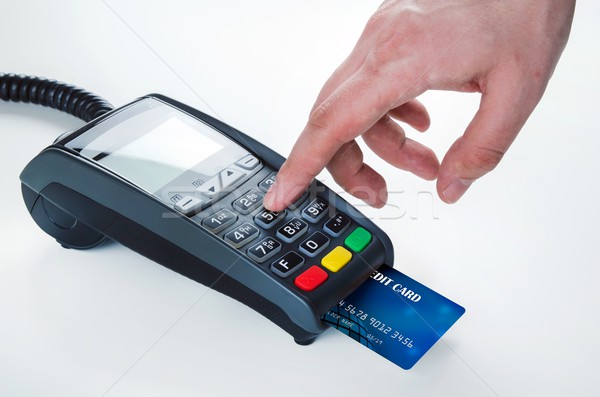 Mão cartão de crédito venda negócio homem banco Foto stock © simpson33