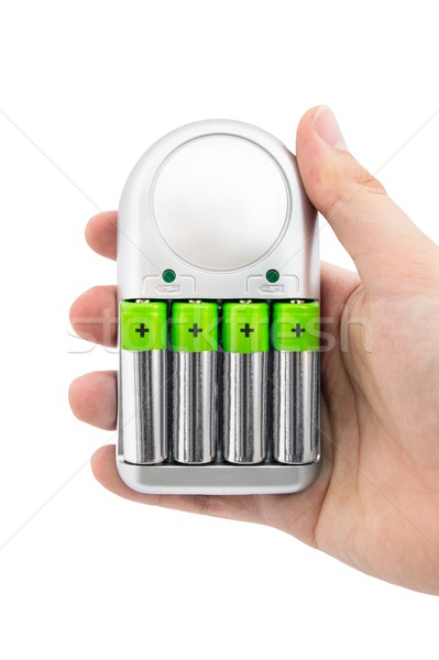 Hand holding modern battery charger Stock photo © simpson33