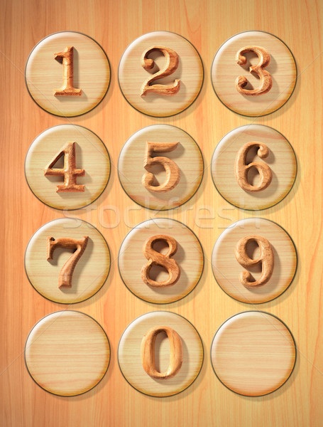 Stock photo: Numeric button