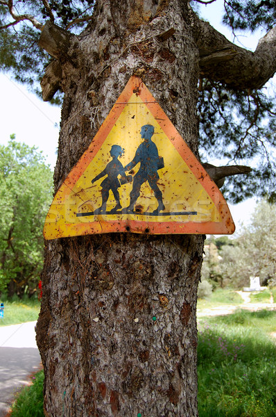 rusty warning sign Stock photo © sirylok