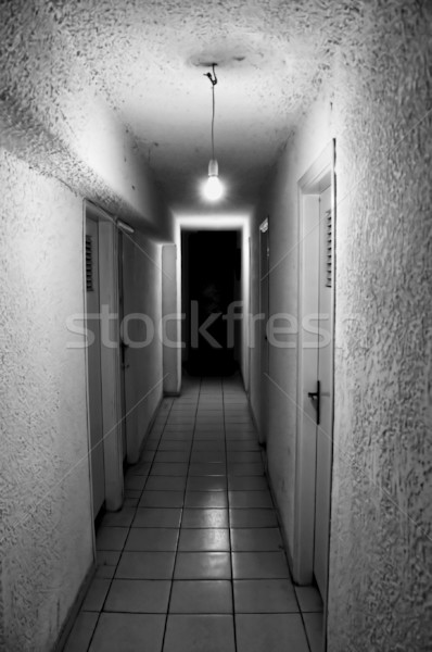 Luz oscuro subterráneo corredor edificio Foto stock © sirylok