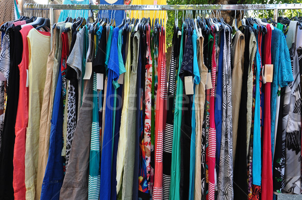 clothes for sale at street market Stock photo © sirylok