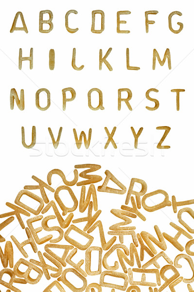 alphabet pasta font food background Stock photo © sirylok