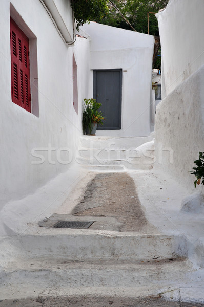 традиционный домах узкий улице шаги окрашенный Сток-фото © sirylok