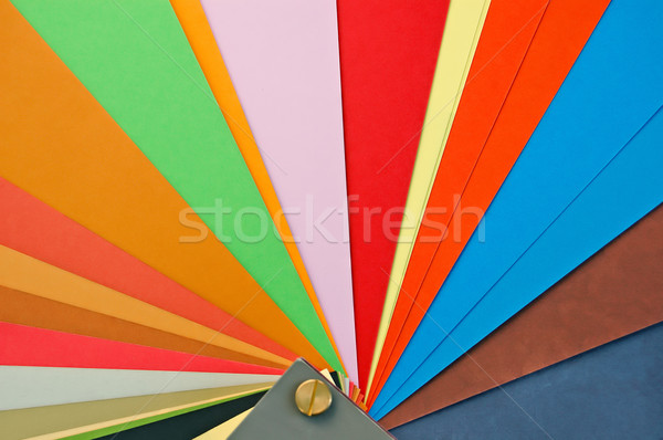Papier couleur graphique différent poids couleurs Photo stock © sirylok