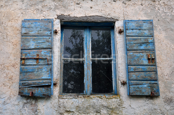 Stock photo: window shutter chipped paint