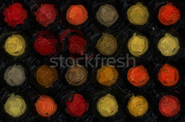 Farby olejne streszczenie circles wzór ilustracja szorstki Zdjęcia stock © sirylok