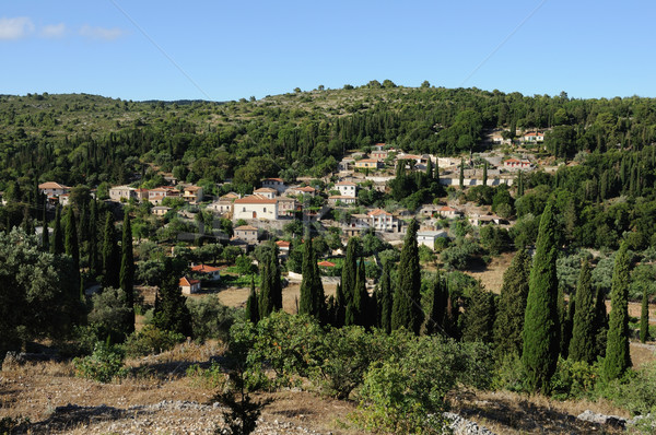 Berg dorp panoramisch traditioneel zakynthos Stockfoto © sirylok