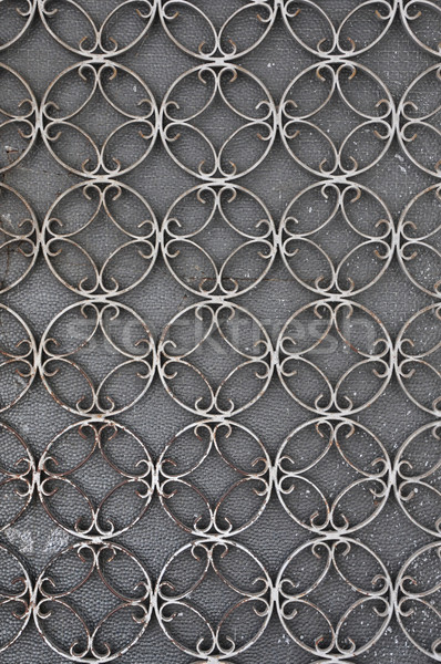 vintage iron door with circles pattern Stock photo © sirylok