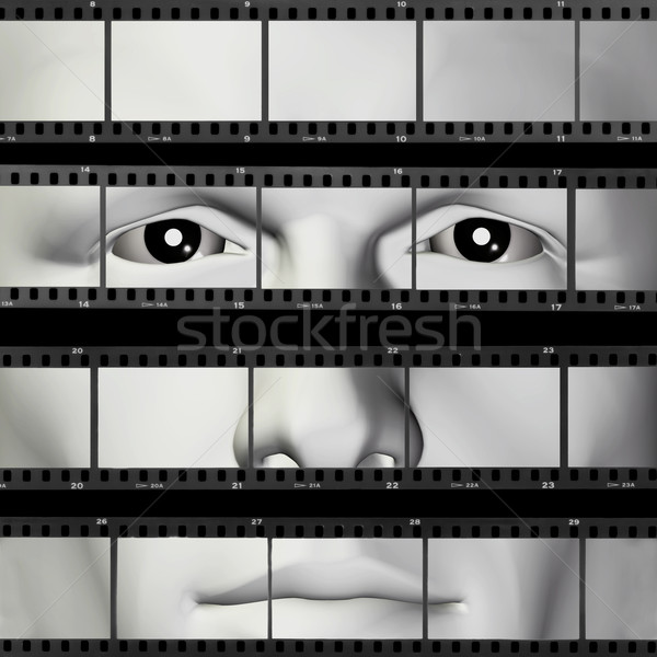 man portrait filmstrip Stock photo © sirylok