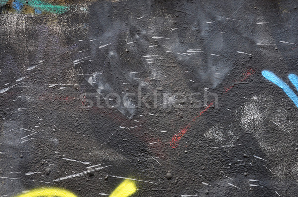 paint smudged black wall Stock photo © sirylok