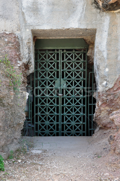 Fuente antigua cisterna cerrado hierro puerta Foto stock © sirylok