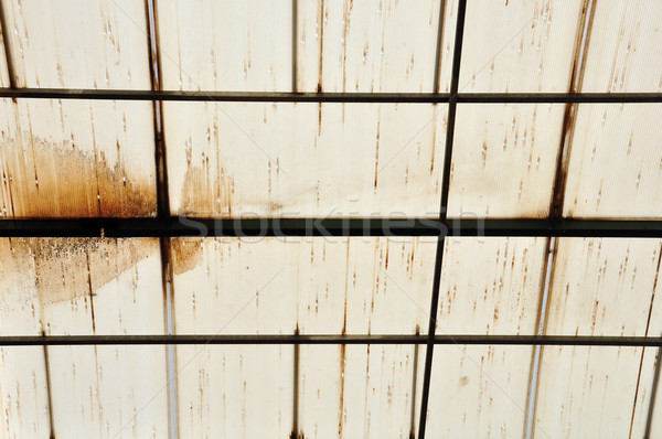 Flecken Dach Detail schmutzigen abstrakten transparent Stock foto © sirylok
