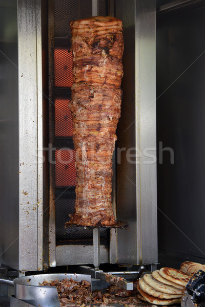 pork gyros and pita bread Stock photo © sirylok