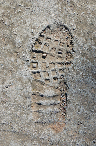 footprint on concrete texture Stock photo © sirylok