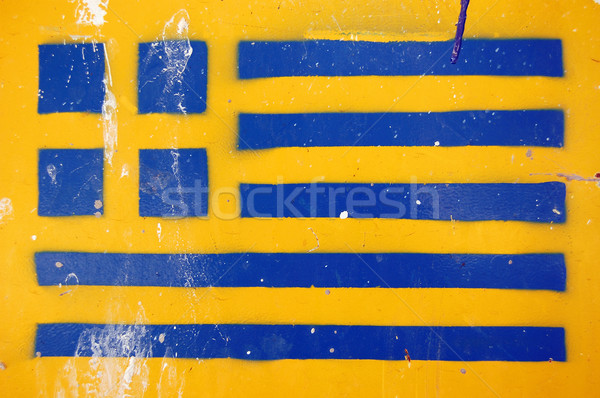greek flag stencil Stock photo © sirylok