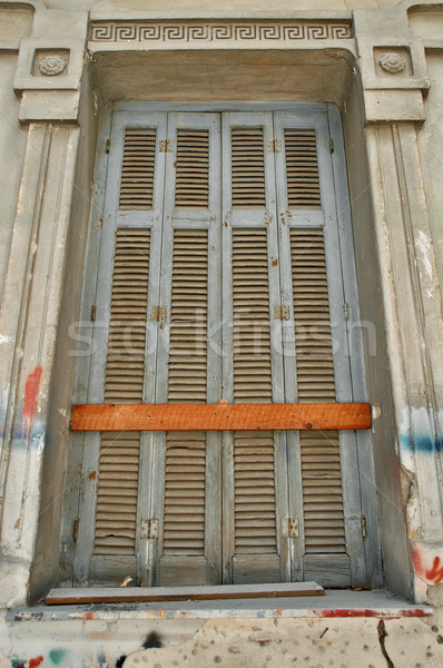 window with decorative meander pattern Stock photo © sirylok