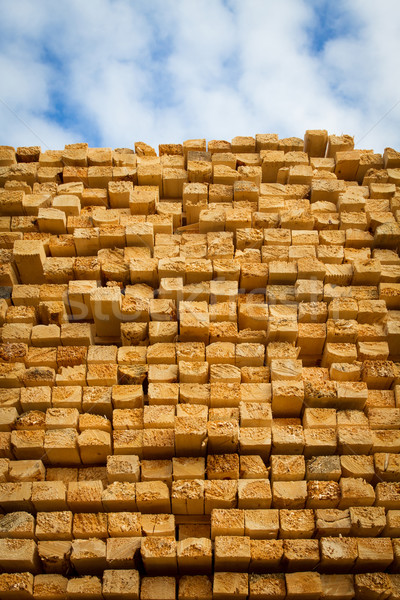Ruw gesneden timmerhout houtzagerij Stockfoto © skylight
