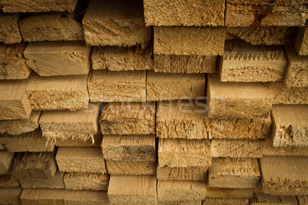 Rau geschnitten Holz gestapelt Sägewerk Stock foto © skylight