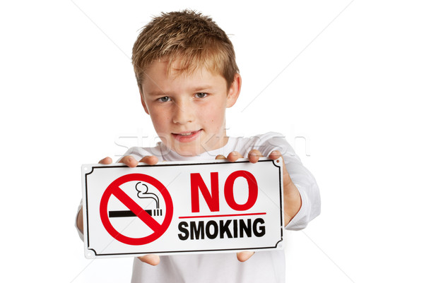 Boy with no smoking sign Stock photo © SLP_London