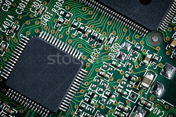 Zöld mikrocsip közelkép részlet nyáklap üzlet Stock fotó © SLP_London