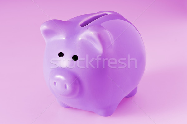 Pink Ceramic Piggy Bank Stock photo © SLP_London