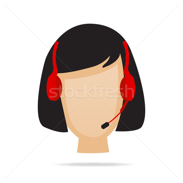 Atendimento ao cliente apoiar ilustração mulher telefone telefone Foto stock © smarques27