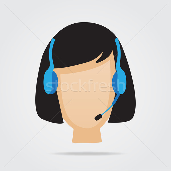 Atendimento ao cliente apoiar ilustração mulher telefone telefone Foto stock © smarques27