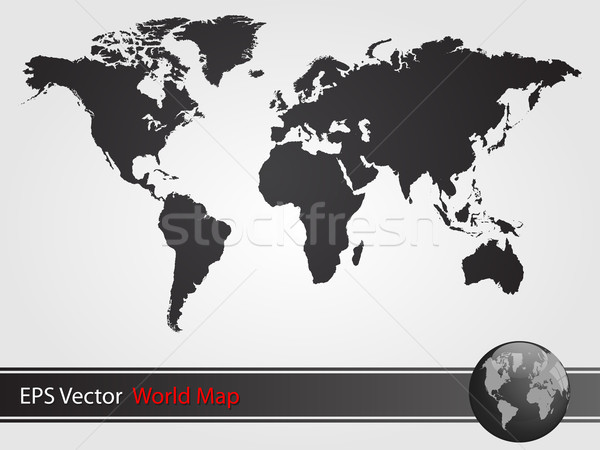 Preto mapa do mundo ilustração negócio cidade mapa Foto stock © smarques27
