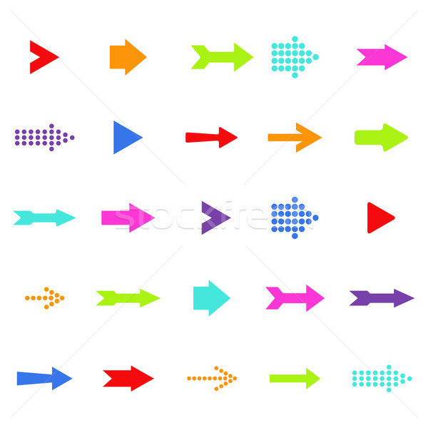 Colorful vector arrows Stock photo © smarques27