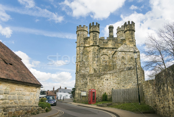 Csata apátság Sussex Anglia piros építészet Stock fotó © smartin69