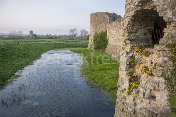 Zamek ruiny sussex średniowiecznej Roman brzegu Zdjęcia stock © smartin69