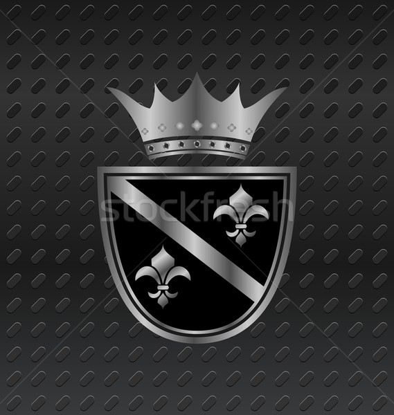 heraldic elements on metallic background Stock photo © smeagorl