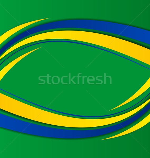 Abstract Brazilië vlag illustratie sport wereld Stockfoto © smeagorl