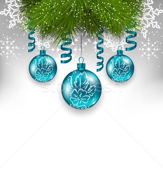 Christmas background with traditional adornment Stock photo © smeagorl
