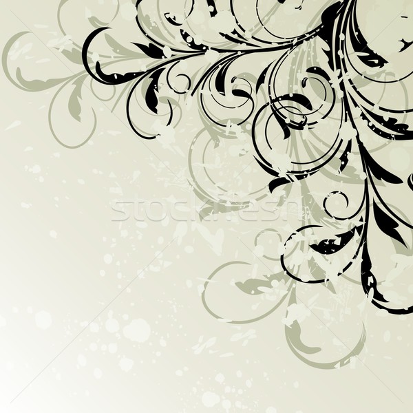 Grunge floral Illustration Textur Design Stock foto © smeagorl