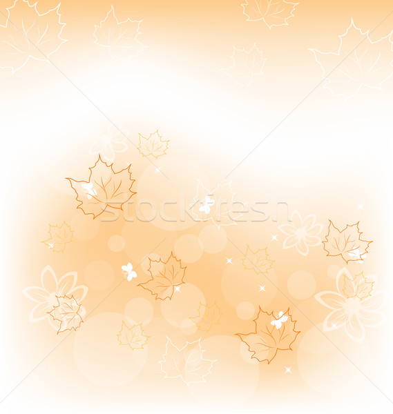 Autumn background with orange maple leaves Stock photo © smeagorl