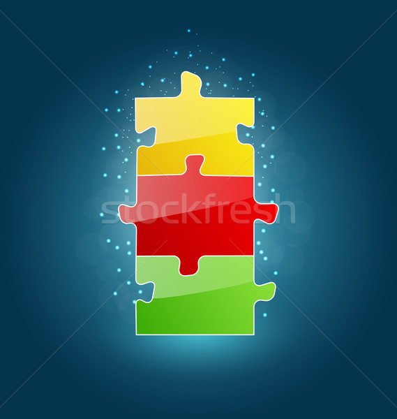 Business concept with set puzzle pieces for success venture Stock photo © smeagorl