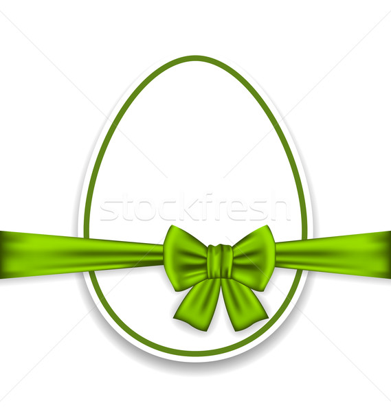  Easter celebration egg wrapping green bow Stock photo © smeagorl