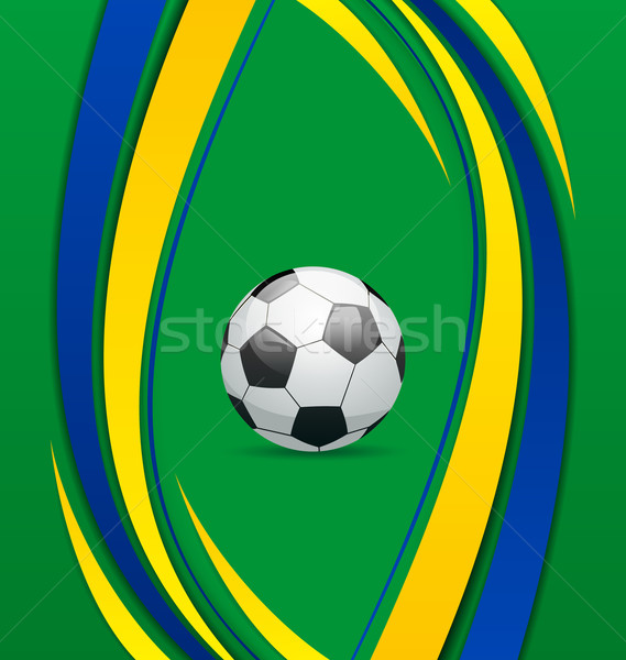 Footbal background in Brazil flag concept Stock photo © smeagorl