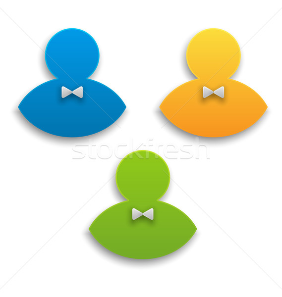 Colorido usuario iconos personas símbolo ilustración Foto stock © smeagorl