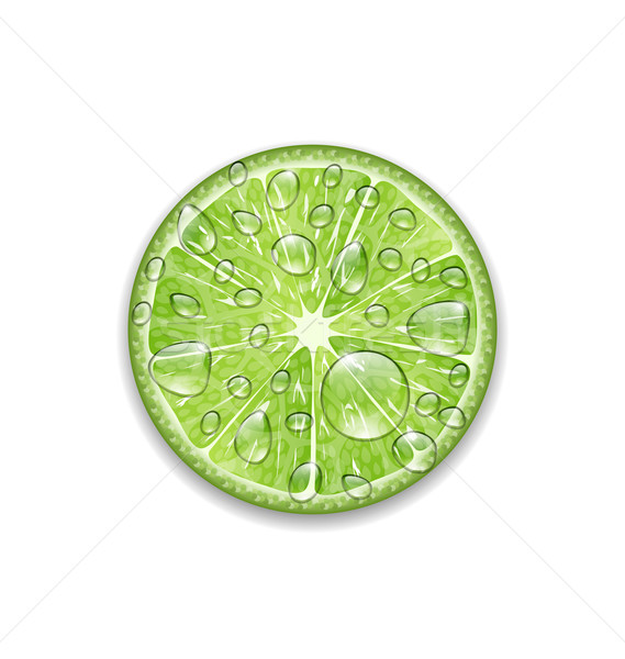 Stock photo: Lime with Transparent Droplets