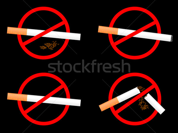 Set sign 'No Smoking' Stock photo © smeagorl