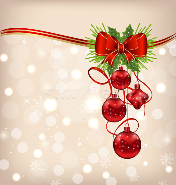 Elegante christmas illustratie boom Stockfoto © smeagorl