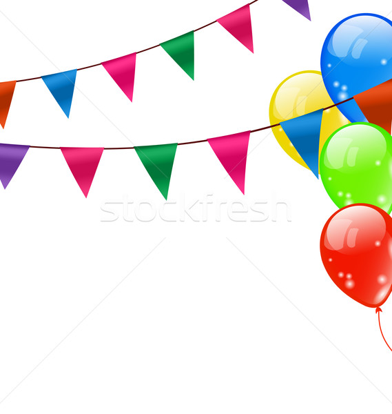 Colorful Hanging Buntings Pennants Stock photo © smeagorl