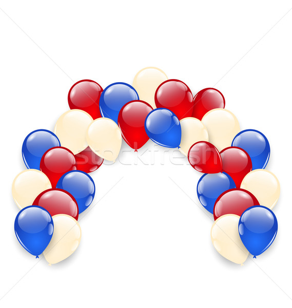 Dag decoratie gekleurd ballonnen illustratie ontwerp Stockfoto © smeagorl