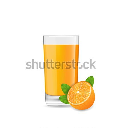 Oranje cool cocktail half vruchten illustratie Stockfoto © smeagorl